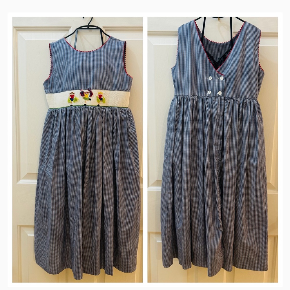 Vive La Fete For  RAGELAND  Gingham  Smocked  Vintage Dress Size 6X